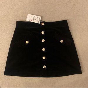 Zara Velvet Mini Skirt